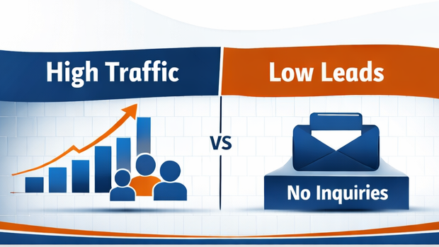 website traffic but no leads